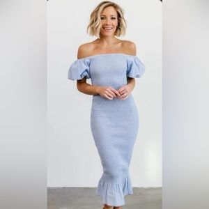 NWT Baltic Born Alana Smocked Midi Dress